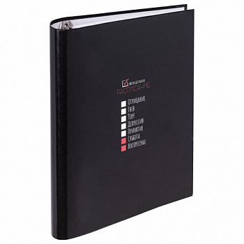 Тетрадь на кольцах А5 175х215 мм, 120 листов, твердый картон, клетка, BRAUBERG, "Стадии недели"