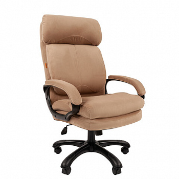 Кресло офисное Chairman СН 505, НАГРУЗКА до 150 кг, велюр, бежевое