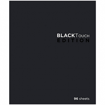 Тетрадь А5 96 л., ПЗБМ, скоба, клетка, Soft Touch, брайль 3D, "БлэкТач"