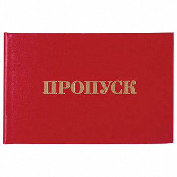 Бланк документа "Пропуск", 65х98 мм, STAFF