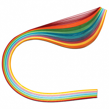 Бумага для квиллинга "Радуга", 10 цветов, 100 полос, 7 мм х 300 мм, 80 г/м2, ОСТРОВ СОКРОВИЩ