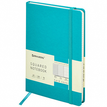 Блокнот А5 (148х218 мм), BRAUBERG ULTRA, балакрон, 80 г/м2, комбинированный блок, 100 л., бирюза