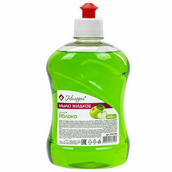 Мыло жидкое 500 мл, МЕЛОДИЯ "Яблоко", пуш-пул