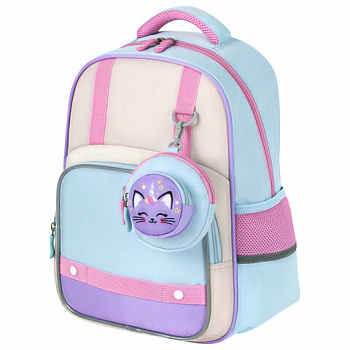 Рюкзак BRAUBERG KIDS MODE с кошельком в комплекте, 1 отделение, "Little sweetie", 39х28x15 см