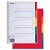 Разделитель пластиковый BRAUBERG, А4, 5 листов, по цветам, оглавление, Китай