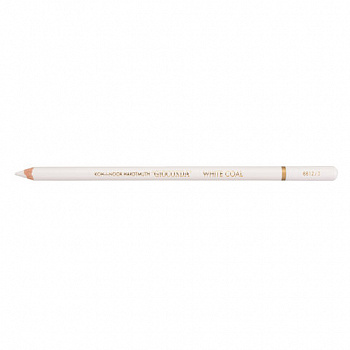 Карандаш угольный KOH-I-NOOR, 1 шт., "Gioconda" EXTRA, белый, HB, 8812003003KS