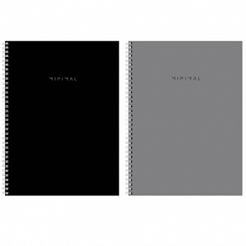 Тетрадь А4, 120 л., BRAUBERG, гребень, клетка, матовая ламинация, "Minimal Classic"