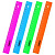 Линейка пластиковая 20 см, ПИФАГОР, неоновая, ассорти