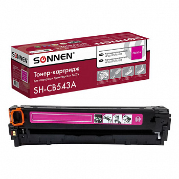 Картридж лазерный SONNEN (SH-CB543A) для HP CLJ CP1215/1515 ВЫСШЕЕ КАЧЕСТВО, пурпурный, 1400 страниц