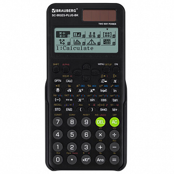 Калькулятор инженерный BRAUBERG SC-991ES-PLUS-BK (164х80 мм), 552 функции, 10+2 разряда, ЧЕРНЫЙ