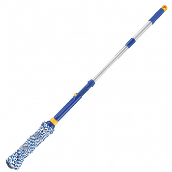 Швабра самоотжимная, скручивающийся отжим, МОП из микрофибры, телескопический черенок 96 см, LAIMA