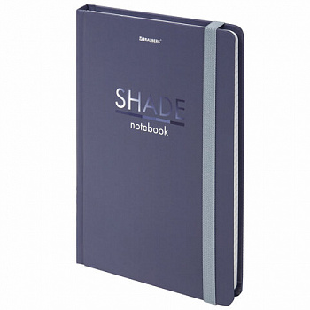 Блокнот с резинкой в клетку 96 л., А5 (145х203 мм), твердая обложка, BRAUBERG, "Shade"
