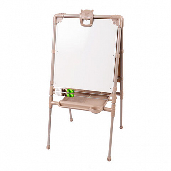 Мольберт растущий для мела/магнитно-маркерный 53х46 см, BRAUBERG "NIKA KIDS", БЕЖЕВЫЙ