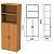Шкаф полузакрытый "Фея", 740х390х2000 мм, цвет орех милан (КОМПЛЕКТ)