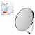 Зеркало настольное BRABIX (БРАБИКС), круглое, диаметр 17 см, двустороннее, с увеличением, рамка из нержавеющей стали