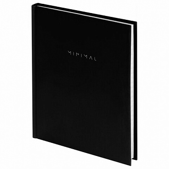 Блокнот МАЛЫЙ ФОРМАТ 110х147 мм, А6, 80 л., твердый, клетка, BRAUBERG "Minimal", черный