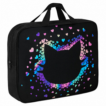 Папка на молнии с ручками BRAUBERG А4, 1 отделение, полиэстер, 80 мм, "Pretty face"