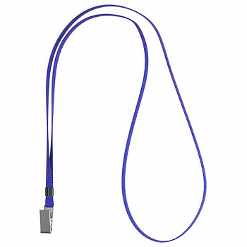 Лента для бейджей ERICH KRAUSE, 42 см, металлический клип, синяя