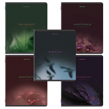 Тетрадь А5, 48 л., BRAUBERG, скоба, клетка, SoftTouch, "Peaceful", (микс в спайке)