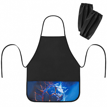 Фартук с нарукавниками для уроков труда BRAUBERG, 3 кармана, 46x54 см, "Score goal"