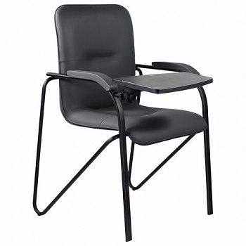 Кресло со столом BRABIX "Samba CF-108 BOX-2", черный каркас, кожзам черный, разобрано