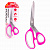 Ножницы портновские ОСТРОВ СОКРОВИЩ ПРЕМИУМ, 210 мм, фуксия с резиновыми серыми вставками