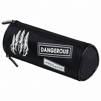 Пенал BRAUBERG, 3 отделения, нейлон, 21х7х7 см, "Claws"