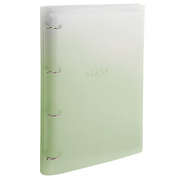 Тетрадь на кольцах БОЛЬШАЯ 305х235 мм А4, 120 л., пластик, с разделителями, BRAUBERG, Зеленый