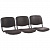 Сиденья для кресла "Трим", комплект 3 шт., кожзам черный, каркас черный
