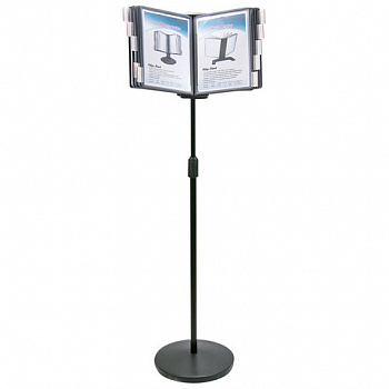 Демосистема напольная на 10 панелей, с 10 серыми панелями А4, BRAUBERG