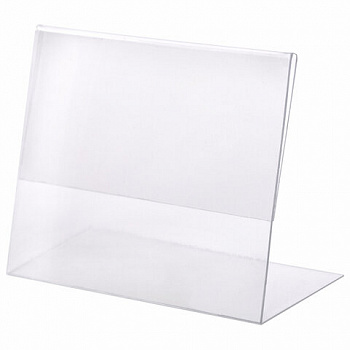 Держатели для ценников, 80х60 мм, КОМПЛЕКТ 20 шт., ПЭТ, 0,5 мм, BRAUBERG