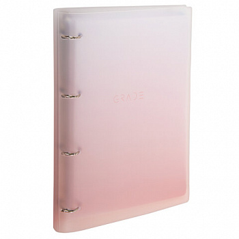 Тетрадь на кольцах БОЛЬШАЯ 305х235 мм А4, 120 л., пластик, с разделителями, BRAUBERG, Красный