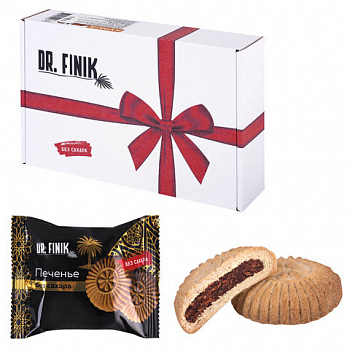 Печенье песочное DR.FINIK "Солнышко" с начинкой из финика и кураги, БЕЗ САХАРА, 700 г