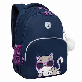 Рюкзак GRIZZLY школьный, анатомическая спинка, 2 отделения, для девочек, "RELAX", 40х27х20 см, RG-460-3/1