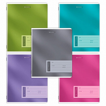 Тетрадь 18 л. BRAUBERG линия, обложка картон, ONE COLOUR