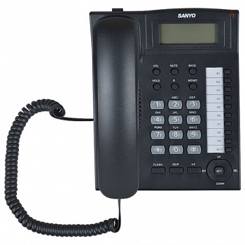 Телефон SANYO RA-S517B, спикерфон, память 30 номеров, тональный/импульсный режим, черный