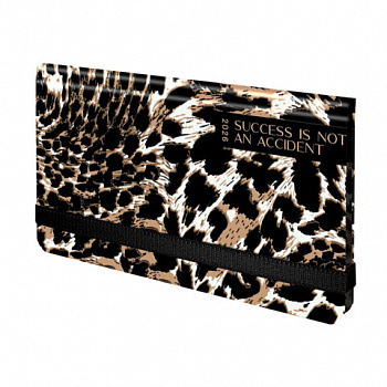 Еженедельник датированный 2026 с резинкой 171х93 мм, BRAUBERG, твердый, УФ-ЛАК, 64 л., "Леопард"