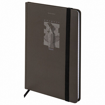 Блокнот с резинкой в клетку 96 л., А5 145х203 мм, твердая обложка, BRAUBERG, "Purpose"