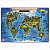 Карта мира "Животный и растительный мир" 101х69 см, интерактивная, в тубусе, ЮНЛАНДИЯ