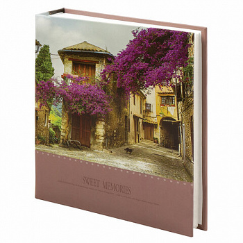 Фотоальбом BRAUBERG "Цветущая улица" на 200 фото 10х15 см, твердая обложка, термосварка
