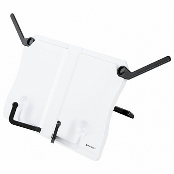 Подставка для книг и учебников BRAUBERG White, регулируемый наклон, ABS-пластик
