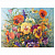 Картина стразами (алмазная мозаика) 30х40 см, ОСТРОВ СОКРОВИЩ "Букет с анютками", без подрамника