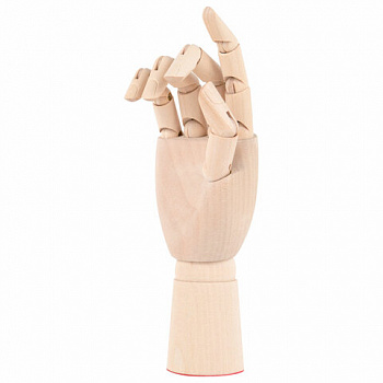 Манекен художественный "РУКА" правая, высота 18 см, дерево, BRAUBERG ART CLASSIC