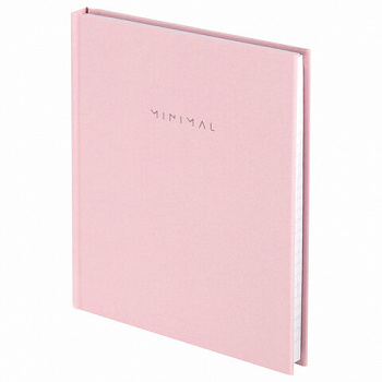 Блокнот МАЛЫЙ ФОРМАТ 110х147 мм, А6, 80 л., твердый, клетка, BRAUBERG "Minimal", розовый