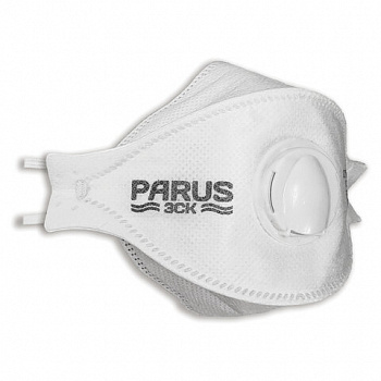 Респиратор противоаэрозольный, высокий класс защиты FFP3, с клапаном, PARUS 3СК