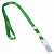 Лента для бейджей, 45 см, съемный пластиковый клип-замок с петелькой, ЗЕЛЕНАЯ, BRAUBERG