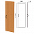 Дверь ЛДСП средняя "Фея", 365х16х1175 мм, цвет орех милан, ДФ12.5
