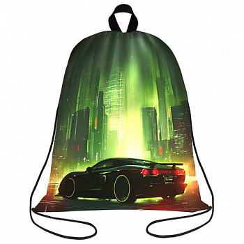 Мешок для обуви BRAUBERG KIDS, с петлей, 42х34 см, "Green city"