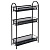 Этажерка "Ладья-13" офисно-бытовая 3 яруса, металл, черная, 43х17х75,5 см, Э 399 Ч