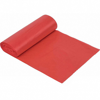 Мешки для раздельного сбора мусора 120л красные в рулоне 20шт ПВД 20мкм 70х110см РОМАШКА ЕЛР-ВР-120К